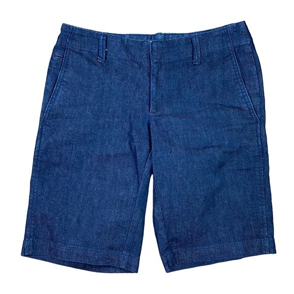 GAP Factory Denim Stretch Bermuda Shorts Sz 2 - Picture 1 of 5